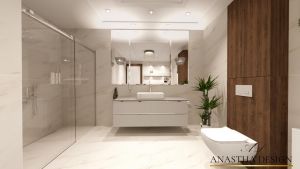 Projekt eleganckiej łazienki w domu jednorodzinnym, architekt wnętrz Poznań, Anastha DESIGN, Anna Trawczyńska (7) 29379 20230419 033616